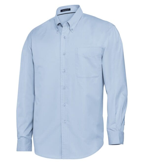 custom printed dress shirt long sleeve apparel D610 - COAL HARBOUR EASY CARE LONG SLEEVE WOVEN SHIRT light blue