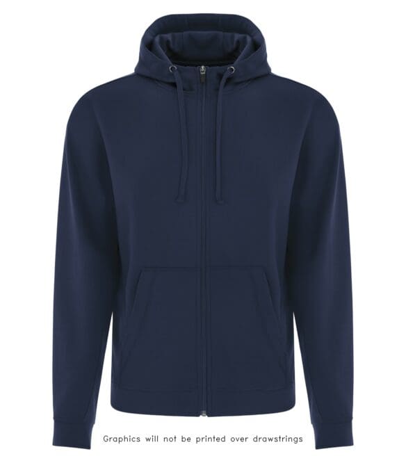 F2004 - GAME DAY FLEECE FULL ZIP HOODED SWEATSHIRT custom printed apparel hoodie F2004 - GAME DAY FLEECE FULL ZIP HOODED SWEATSHIRT true navy with words