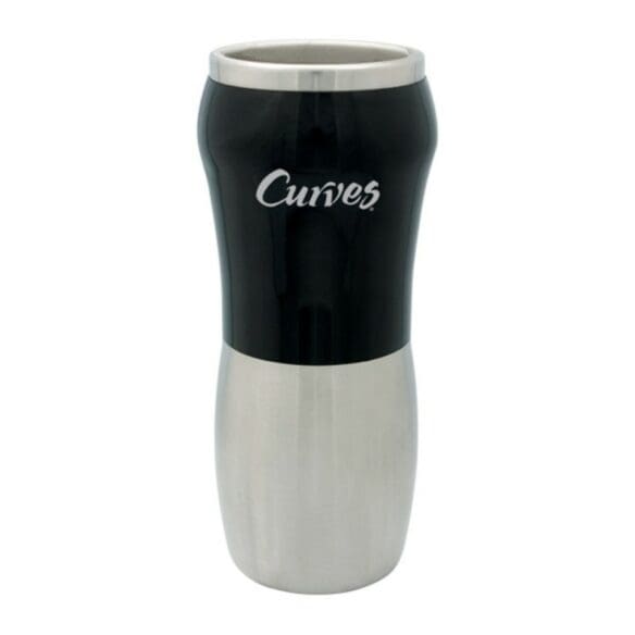 custom printed travel drinkware 1211 Busrel - Stainless Steel and Acrylic Tumbler - black