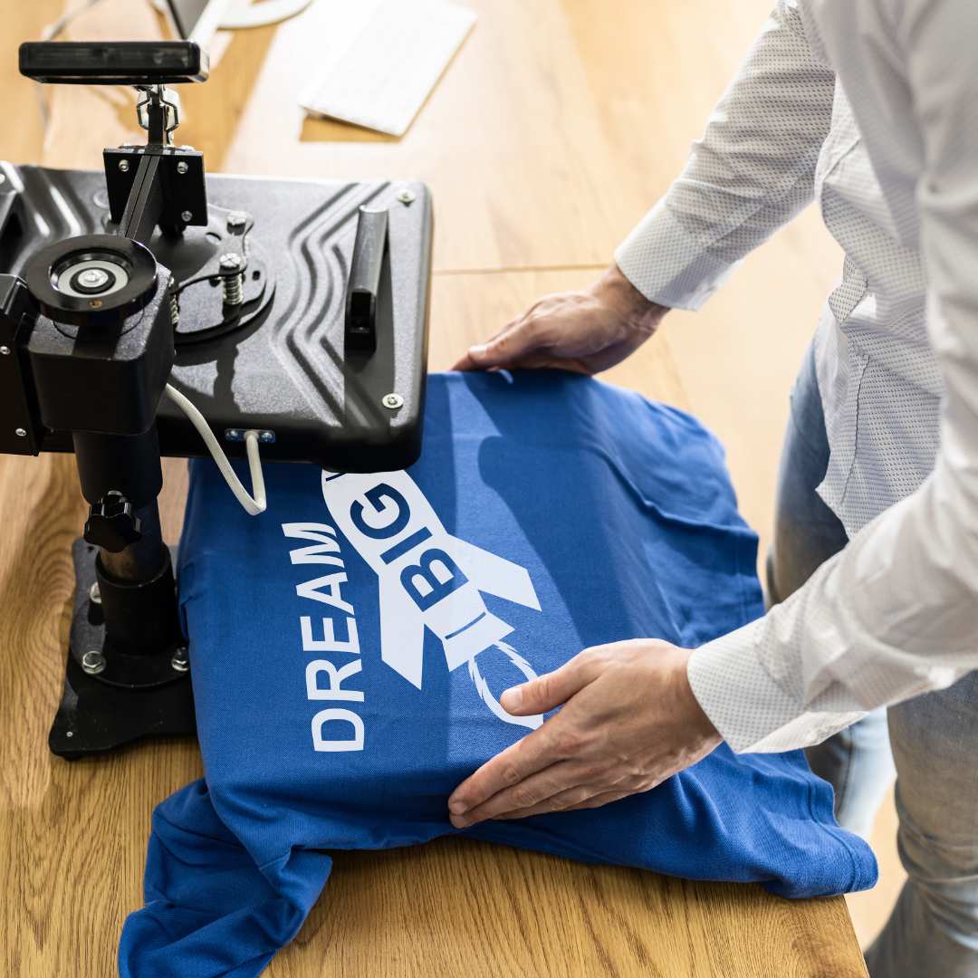 Custom T-Shirts Canada: Your Guide to Personalized Style 11 dream big being heat pressed onto shirt