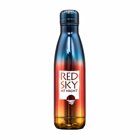 red sky at night custom printed bottle