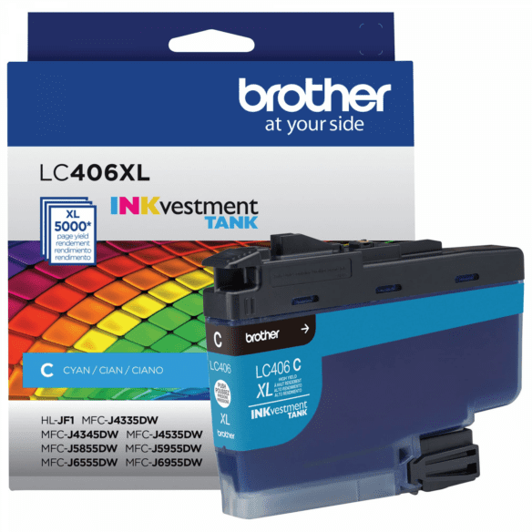 ~Brand New Original Brother LC406XLC Cyan Ink / Inkjet Cartridge