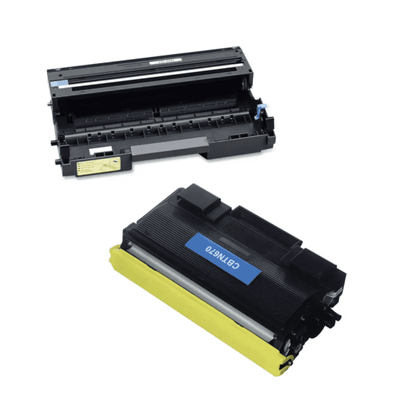 Brother TN-670 / DR-600 Combo Pack - Laser Toner Cartridge and Drum Unit - High Yield Toner