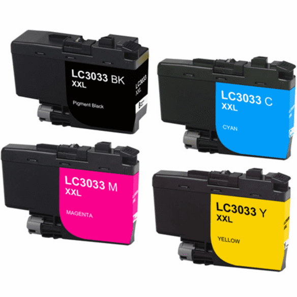 Brother LC-3033 Set Ink / Inkjet Cartridge Super High Yield - Black Cyan Yellow Magenta