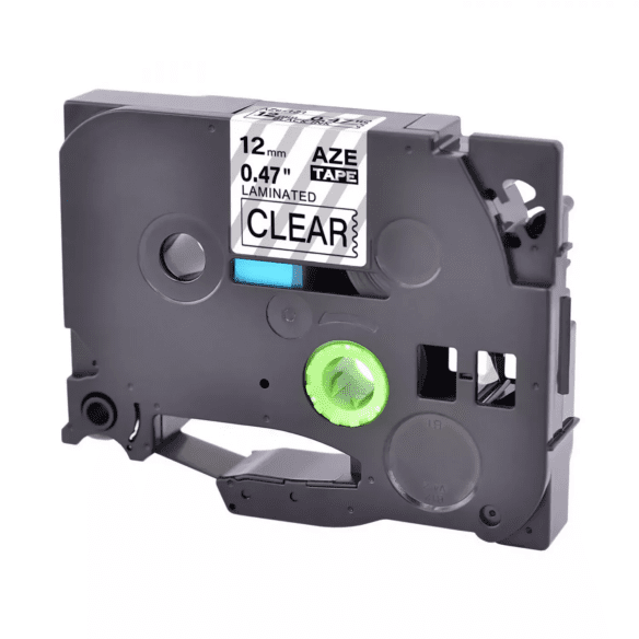 Brother TZE-131 - Black on Clear Laminated Tape for P-touch Label Makers - 12 mm wide x 8 m long